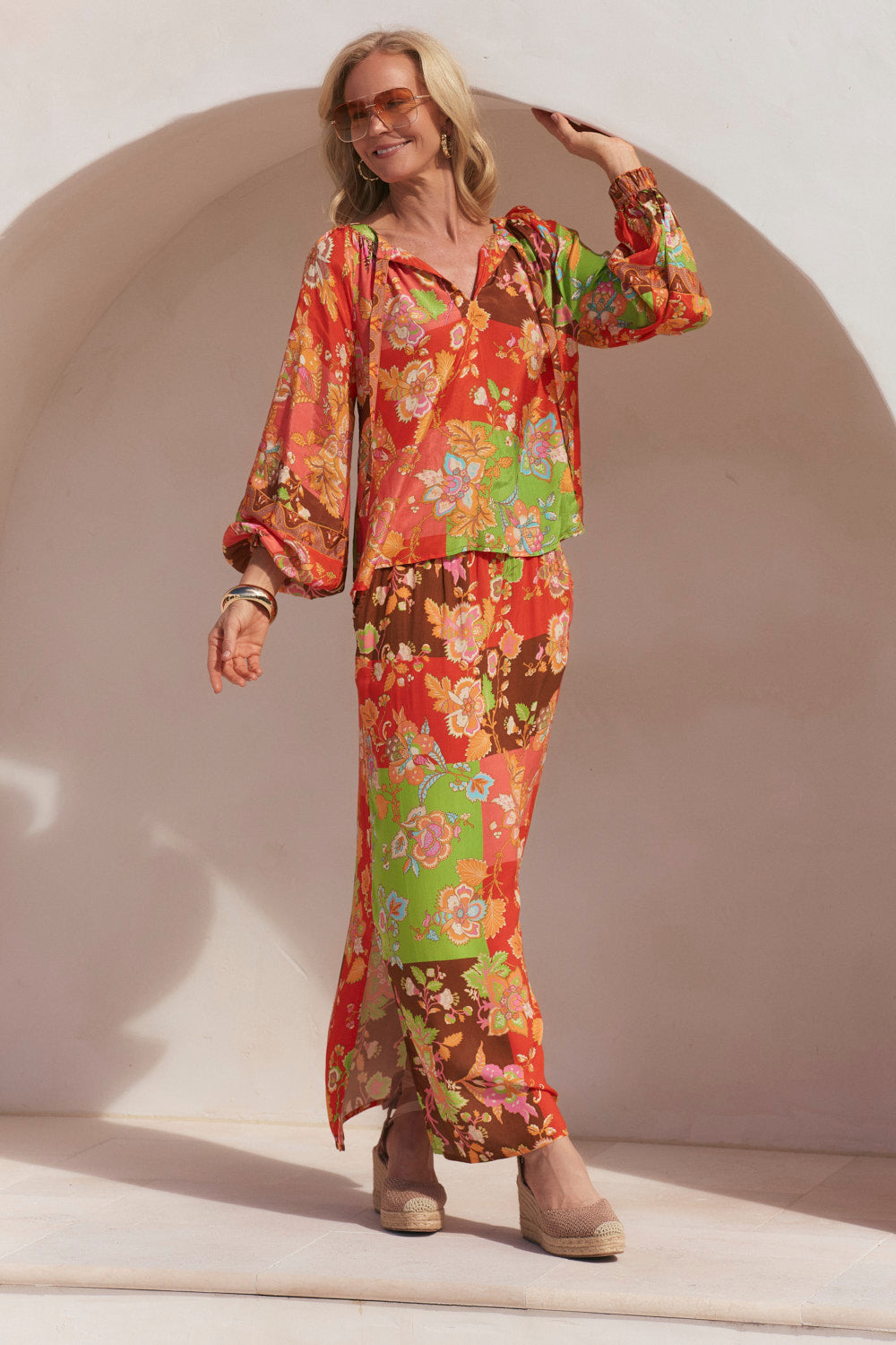 Ivy Column Skirt in Petra