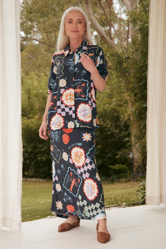 Katie Bias Cut Skirt in New Orleans